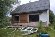 В Браславском районе молния разрушила дом
