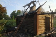 В деревне Юраны горела баня (фото)